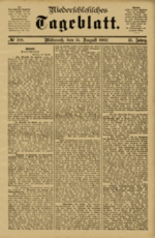 Niederschlesisches Tageblatt, no 188 (Mittwoch, den 15. August 1883)