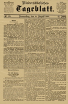 Niederschlesisches Tageblatt, no 189 (Donnerstag, den 16. August 1883)