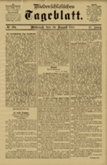 Niederschlesisches Tageblatt, no 194 (Mittwoch, den 22. August 1883)