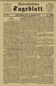 Niederschlesisches Tageblatt, no 195 (Donnerstag, den 23. August 1883)