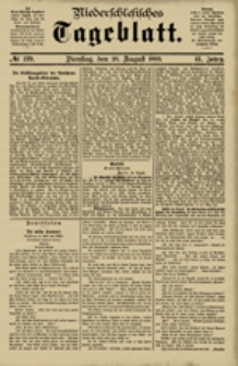 Niederschlesisches Tageblatt, no 199 (Dienstag, den 28. August 1883)