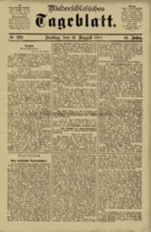 Niederschlesisches Tageblatt, no 202 (Freitag, den 31. August 1883)