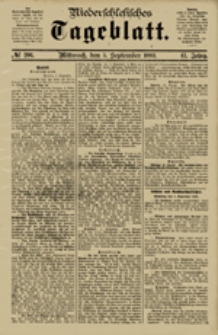 Niederschlesisches Tageblatt, no 206 (Mittwoch, den 5. September 1883)