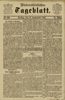 Niederschlesisches Tageblatt, no 220 (Freitag, den 21. September 1883)