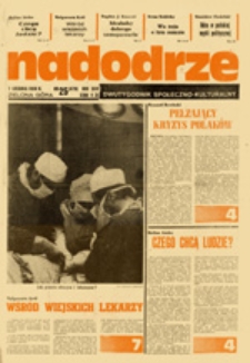 Nadodrze: dwutygodnik społeczno-kulturalny, nr 25 (7 grudnia 1980 R.)