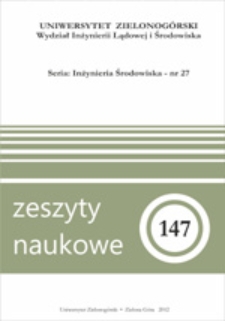 Zeszyty Naukowe Uniwersytetu Zielonogórskiego: Inżynieria Środowiska, Tom 27