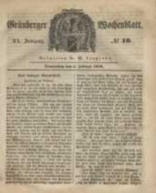 Gr&uuml;nberger Wochenblatt, No. 10. (3. Februar 1848)