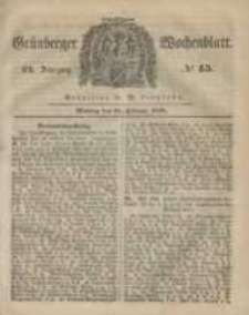Grünberger Wochenblatt, No. 15. (21. Februar 1848)