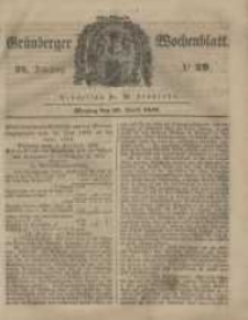 Grünberger Wochenblatt, No. 29. (10. April 1848)