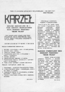 Karzeł: pismo Komitetu Organizacyjnego Ruchu Młodzieży Prawicowej "Wolna Polska", nr 1 (kwiecień 1990)