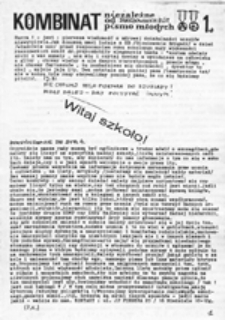 Kombinat: niezależne od zgredowskich elit pismo młodych, nr 1