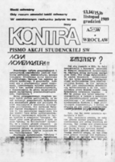 KONTRA: Pismo Akcji Studenckiej Solidarności Walczącej, wydanie alarmowe (12 I 1990)