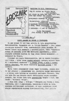 Łącznik: Duszpasterstwo Harcerek i Harcerzy Warszawy, nr 8 (listopad 1987)