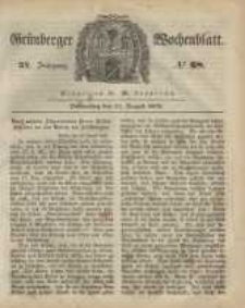 Gr&uuml;nberger Wochenblatt, No. 68. (24. August 1848)