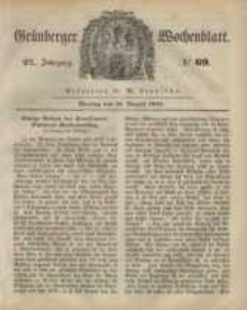 Grünberger Wochenblatt, No. 69. (28. August 1848)