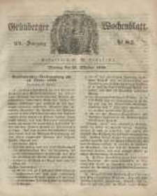 Gr&uuml;nberger Wochenblatt, No. 85. (23. Oktober 1848)