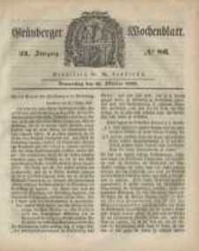 Gr&uuml;nberger Wochenblatt, No. 86. (26. Oktober 1848)
