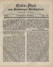 Extra - Blatt zum Grünberger Wochenblatt, No. 92. (14. November 1848)
