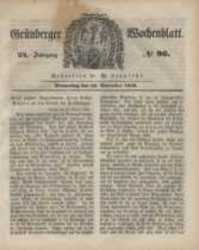 Grünberger Wochenblatt, No. 96. (23. November 1848)