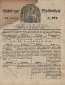 Grünberger Wochenblatt, No. 104. (18. December 1848)