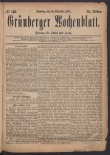 Grünberger Wochenblatt: Zeitung für Stadt und Land, No. 148. (16. Dezember 1879)