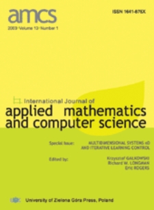 International Journal of Applied Mathematics and Computer Science (AMCS) 2003, volume 13, number 1
