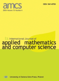 International Journal of Applied Mathematics and Computer Science (AMCS) 2003, volume 13, number 4