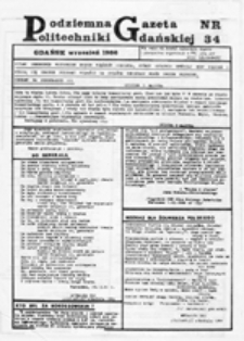 Podziemna Gazeta P[olitechniki] G[dańskiej], nr 35 (grudzień 1986)