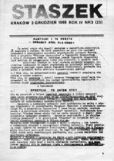 STASZEK: pismo uczniów szkół ponadpodstawowych, nr 8 i 9 (25 II 1987)