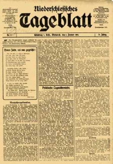 Niederschlesisches Tageblatt, no 1 (Mittwoch, den 1. Januar 1913)