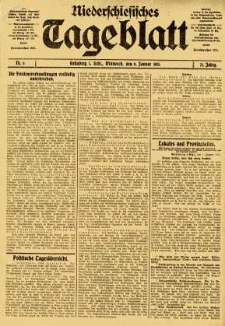 Niederschlesisches Tageblatt, no 6 (Mittwoch, den 8. Januar 1913)