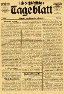Niederschlesisches Tageblatt, no 10 (Sonntag, den 12. Januar 1913)