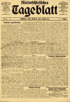 Niederschlesisches Tageblatt, no 12 (Mittwoch, den 15. Januar 1913)