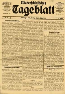 Niederschlesisches Tageblatt, no 14 (Freitag, den 17. Januar 1913)