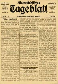 Niederschlesisches Tageblatt, no 16 (Sonntag, den 19. Januar 1913)
