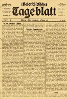 Niederschlesisches Tageblatt, no 17 (Dienstag, den 21. Januar 1913)