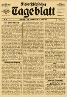 Niederschlesisches Tageblatt, no 18 (Mittwoch, den 22. Januar 1913)