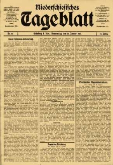 Niederschlesisches Tageblatt, no 19 (Donnerstag, den 23. Januar 1913)