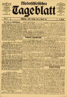 Niederschlesisches Tageblatt, no 20 (Freitag, den 24. Januar 1913)