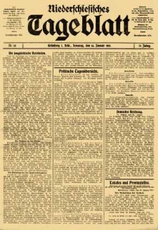 Niederschlesisches Tageblatt, no 22 (Sonntag, den 26. Januar 1913)