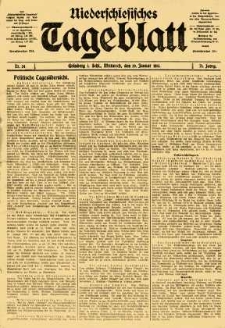 Niederschlesisches Tageblatt, no 24 (Mittwoch, den 29. Januar 1913)