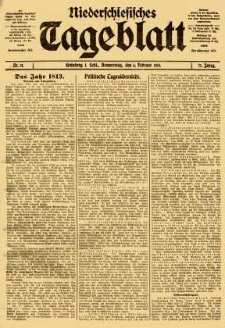 Niederschlesisches Tageblatt, no 31 (Donnerstag, den 6. Februar 1913)