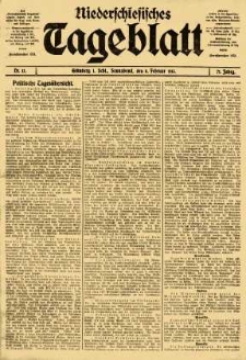 Niederschlesisches Tageblatt, no 33 (Sonnabend, den 8. Februar 1913)