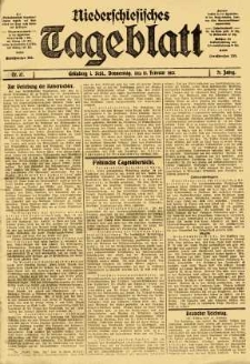 Niederschlesisches Tageblatt, no 37 (Donnerstag, den 13. Februar 1913)