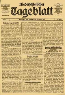 Niederschlesisches Tageblatt, no 40 (Sonntag, den 16. Februar 1913)