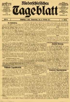 Niederschlesisches Tageblatt, no 43 (Donnerstag, den 20. Februar 1913)