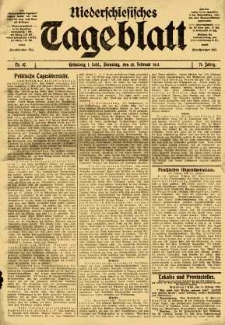 Niederschlesisches Tageblatt, no 47 (Dienstag, den 25. Februar 1913)