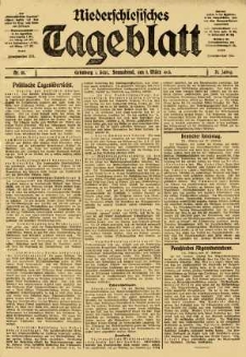 Niederschlesisches Tageblatt, no 51 (Sonnabend, den 1. März 1913)