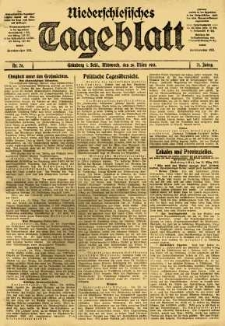 Niederschlesisches Tageblatt, no 70 (Mittwoch, den 26. März 1913)