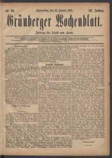 Grünberger Wochenblatt: Zeitung für Stadt und Land, No. 13. (29. Januar 1880)